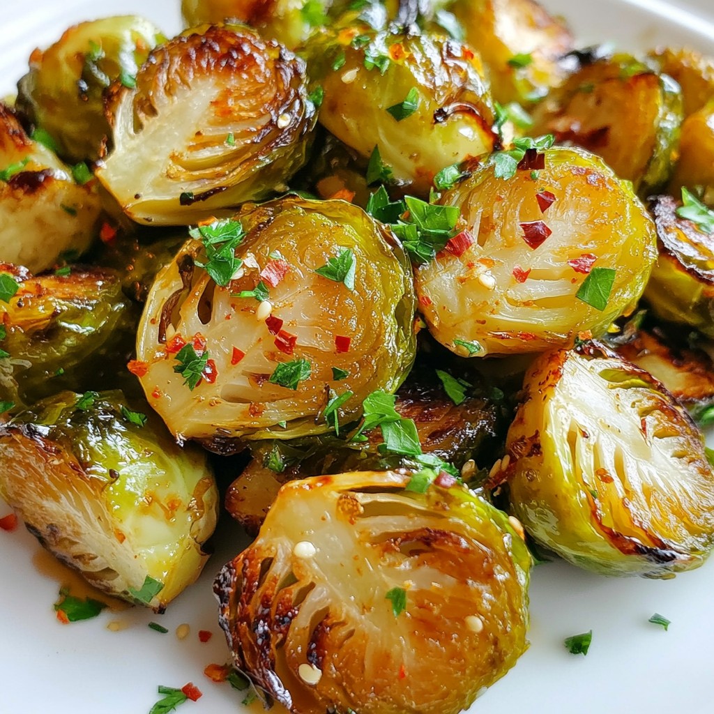 Quick Side Dish Balsamic Glazed Brussels Sprouts Delight