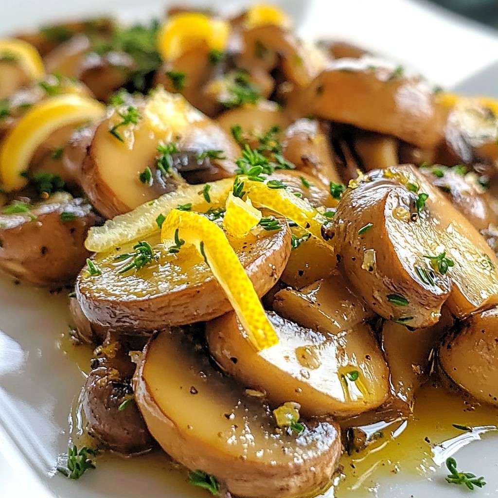 Quick Side Dish Lemon Garlic Sautéed Mushrooms Delight