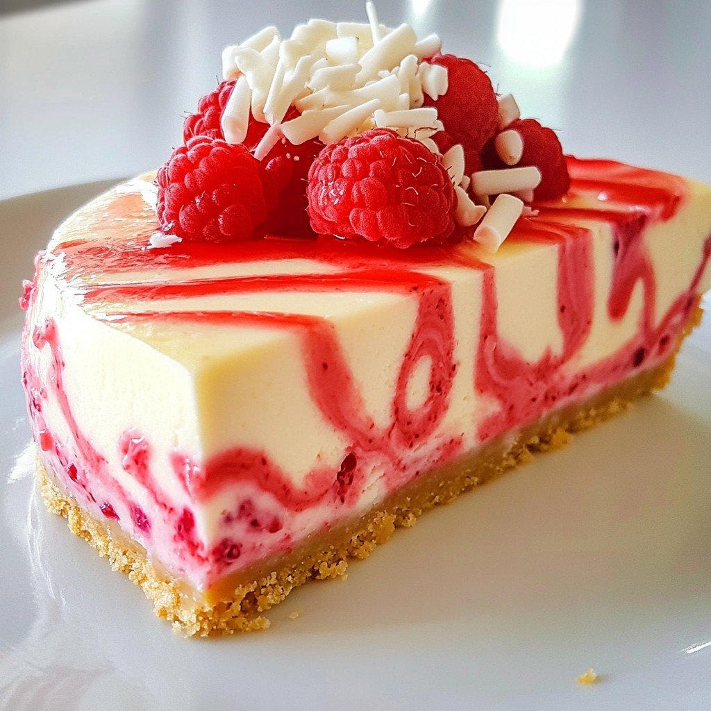 Raspberry White Chocolate Cheesecake Delightful Treat