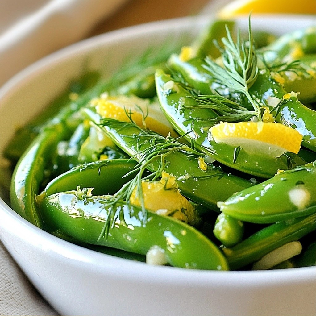 Quick Side Dish Lemon Dill Sautéed Snap Peas Recipe