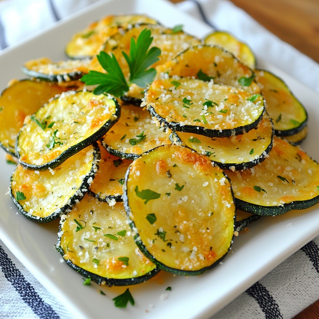 Parmesan Herb Zucchini Chips Crunchy Snack Delight