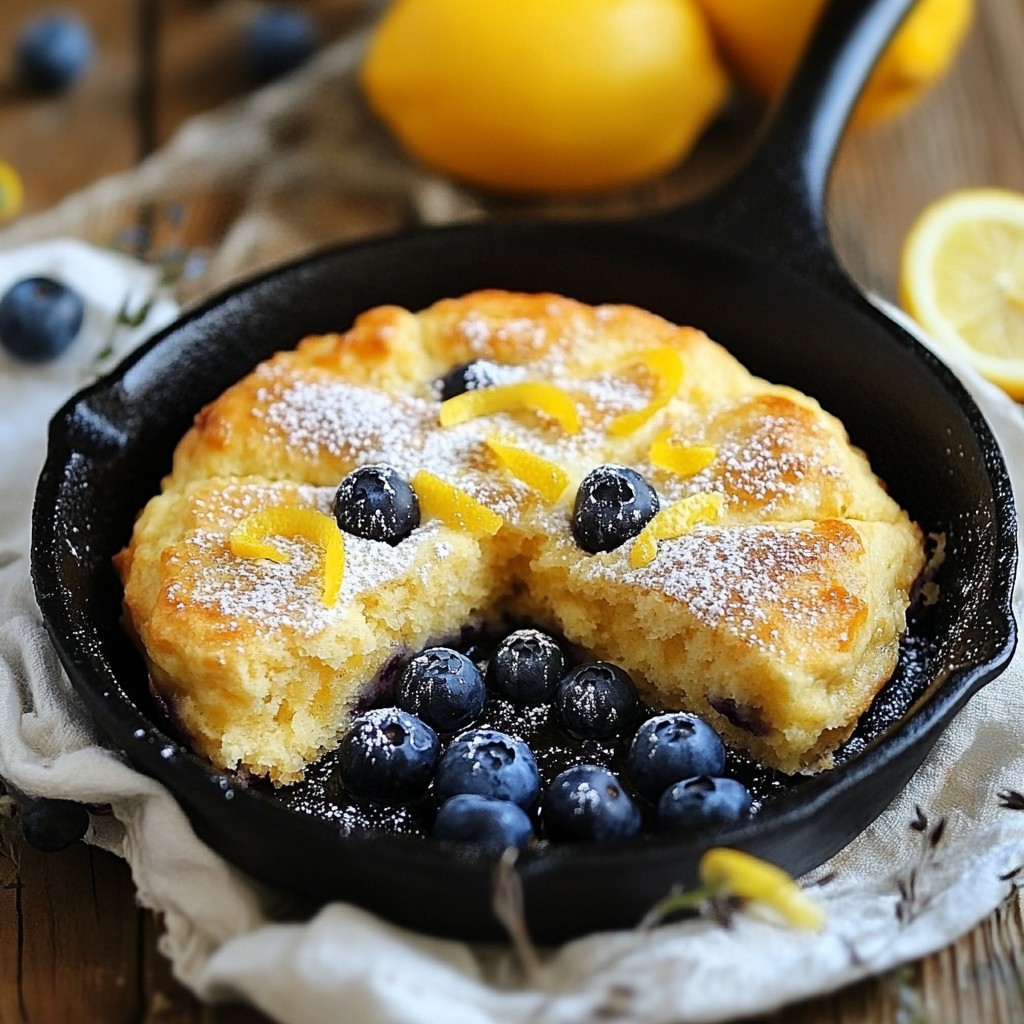 Lemon Blueberry Scone Skillet Tasty Breakfast Recipe