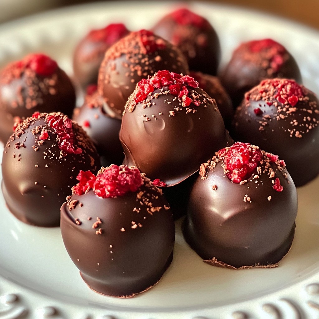 Dark Chocolate Raspberry Truffles Delightful Treats