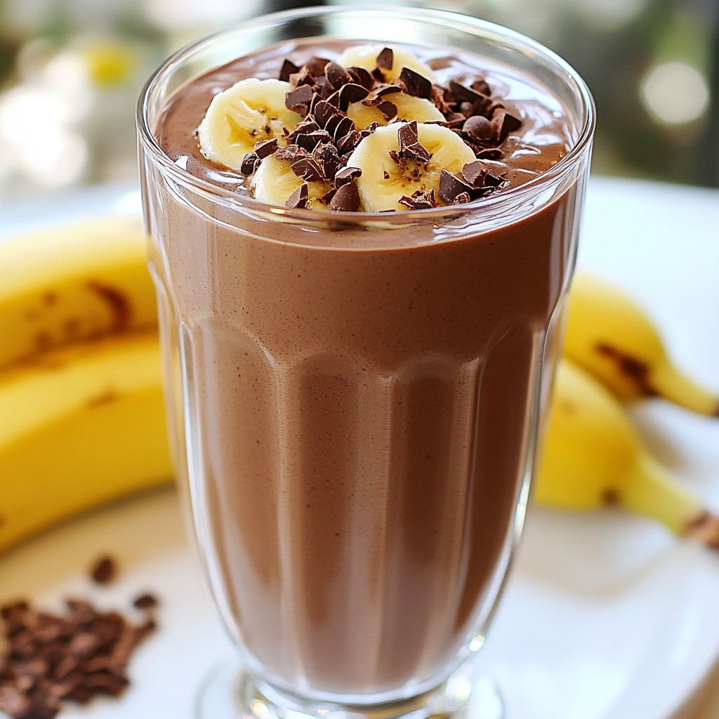 Peanut Butter Chocolate Banana Smoothie Delight