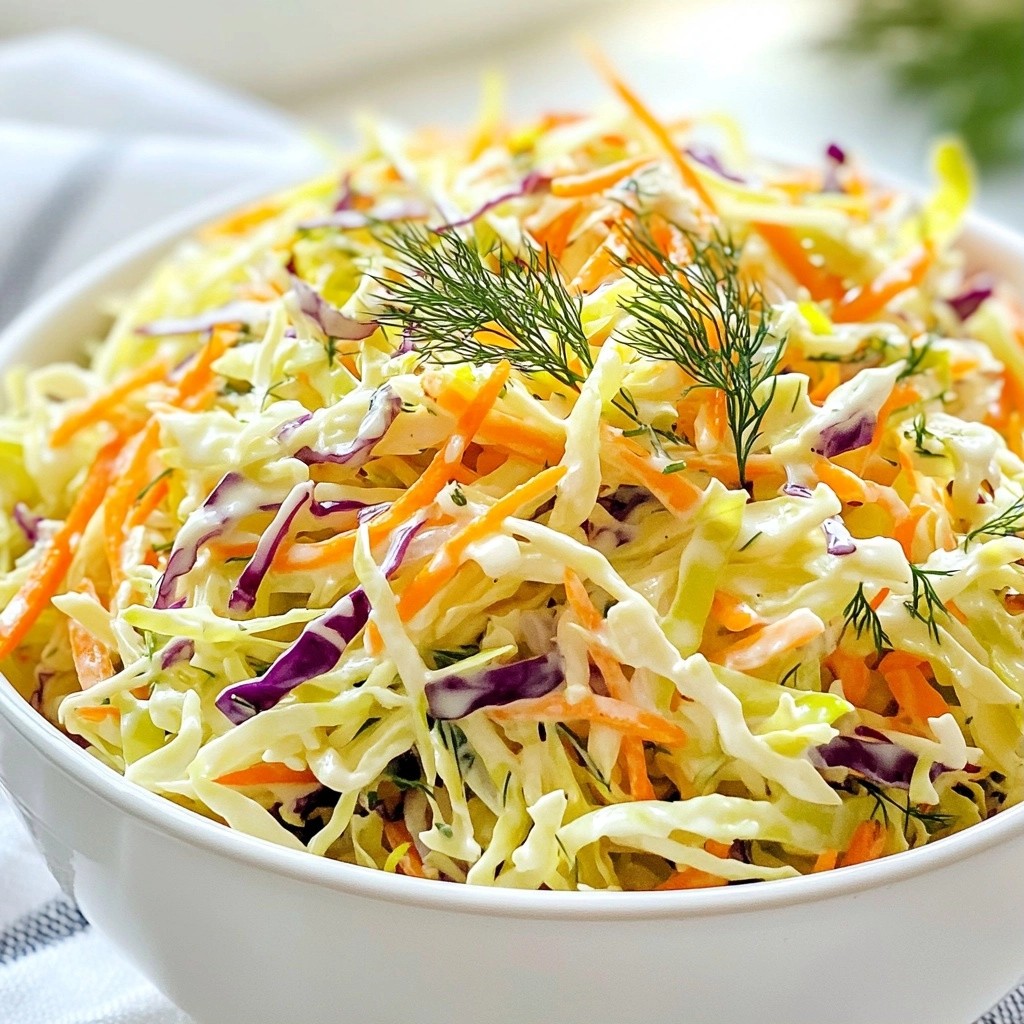 Zesty Quick Side Dish Lemon Dill Coleslaw Delight