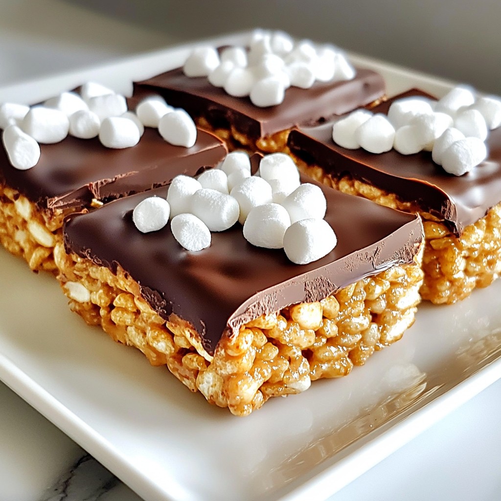 Peanut Butter Chocolate Rice Krispie Treats Delight