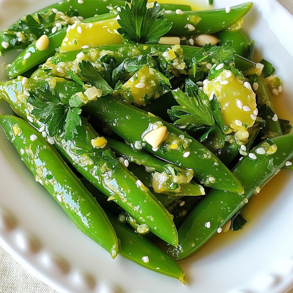 Simple Easy Side Dish Lemon Garlic Snap Peas Delight