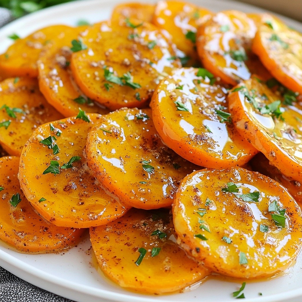 Festive Quick Side Dish Maple Glazed Carrot Coins