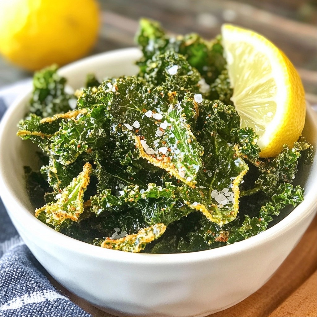 Crispy Easy Side Dish Lemon Garlic Kale Chips Delight