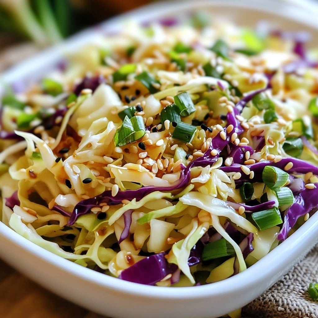 Simple Easy Side Dish Sesame Ginger Cabbage Delight