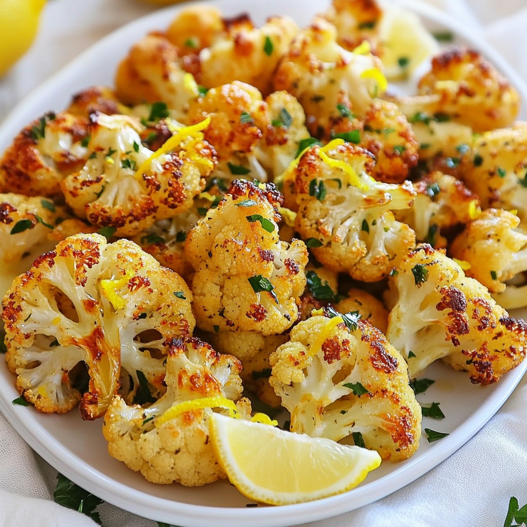 Crispy Easy Side Dish Lemon Pepper Cauliflower Delight