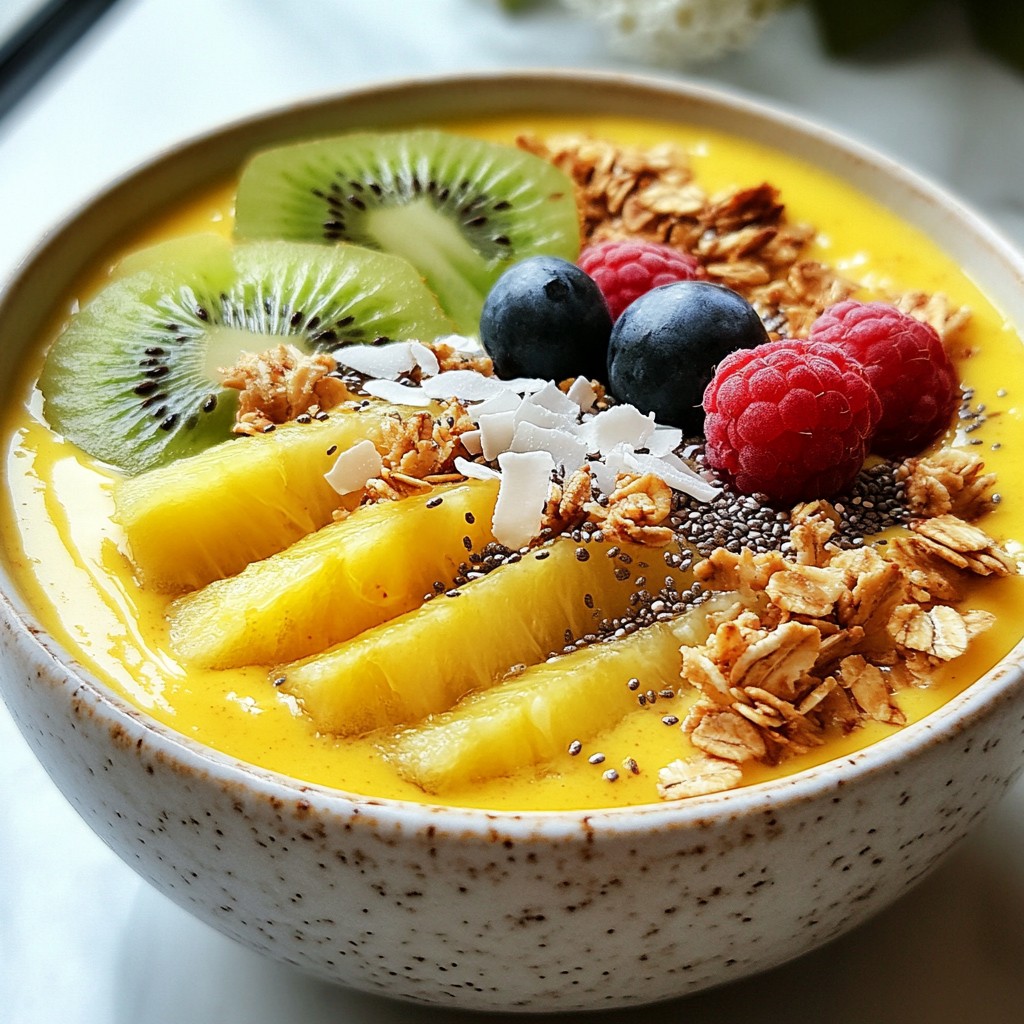 Pineapple Coconut Smoothie Bowl Refreshing and Easy
