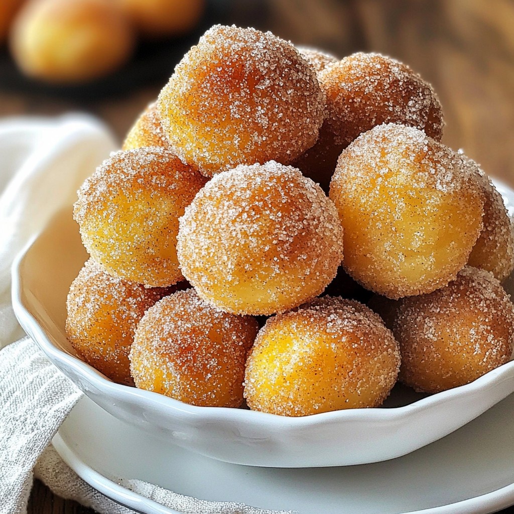 Cinnamon Sugar Donut Holes Irresistible Sweet Snack