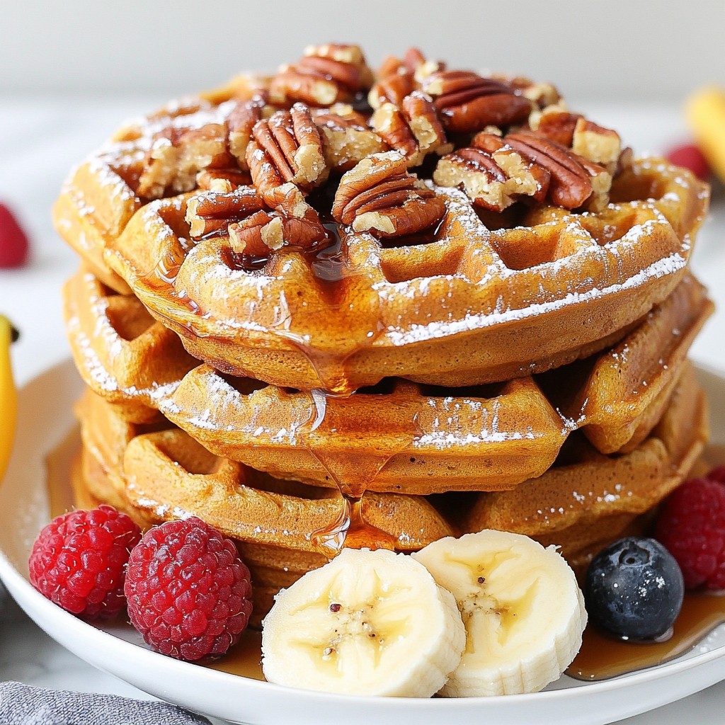 Sweet Potato Maple Pecan Waffles Easy and Delicious Recipe