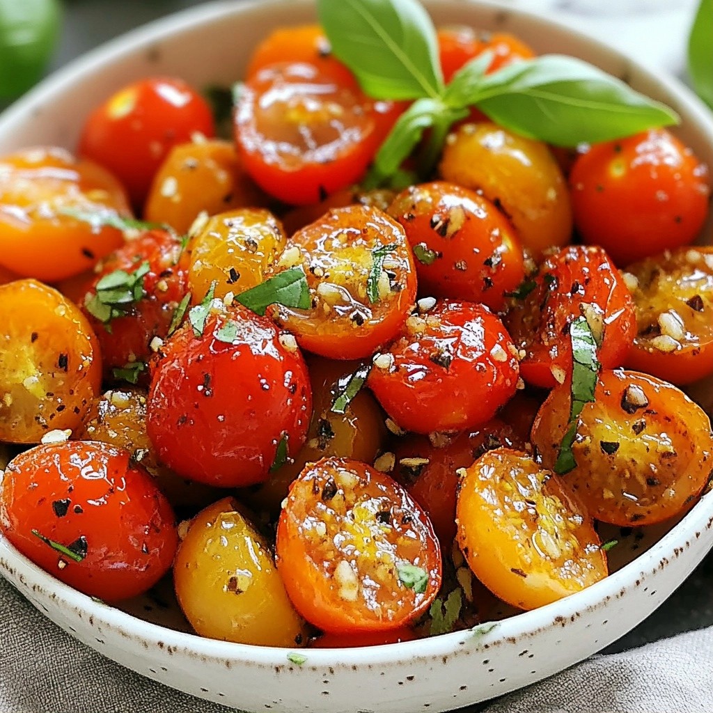 Quick Side Dish Garlic Roasted Cherry Tomatoes Delight