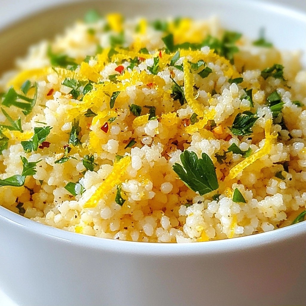 Zesty Quick Side Dish Lemon Garlic Couscous Delight