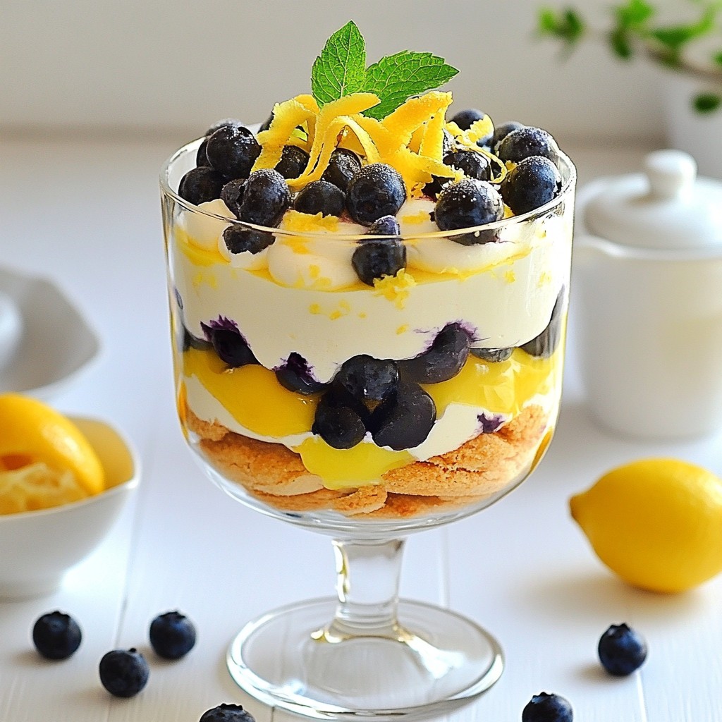 Lemon Blueberry Cheesecake Trifle Delightful Dessert