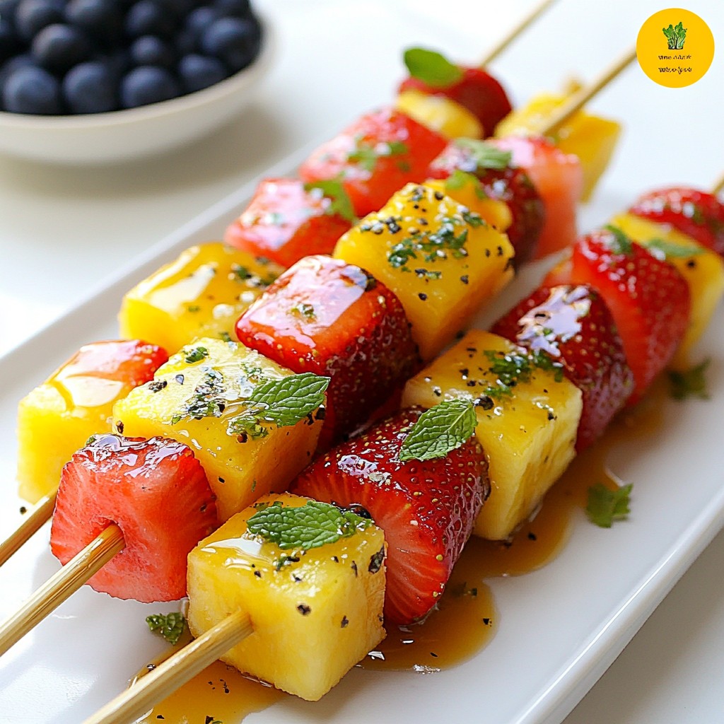 Honey Lime Fruit Salad Skewers Bright and Tasty Snack