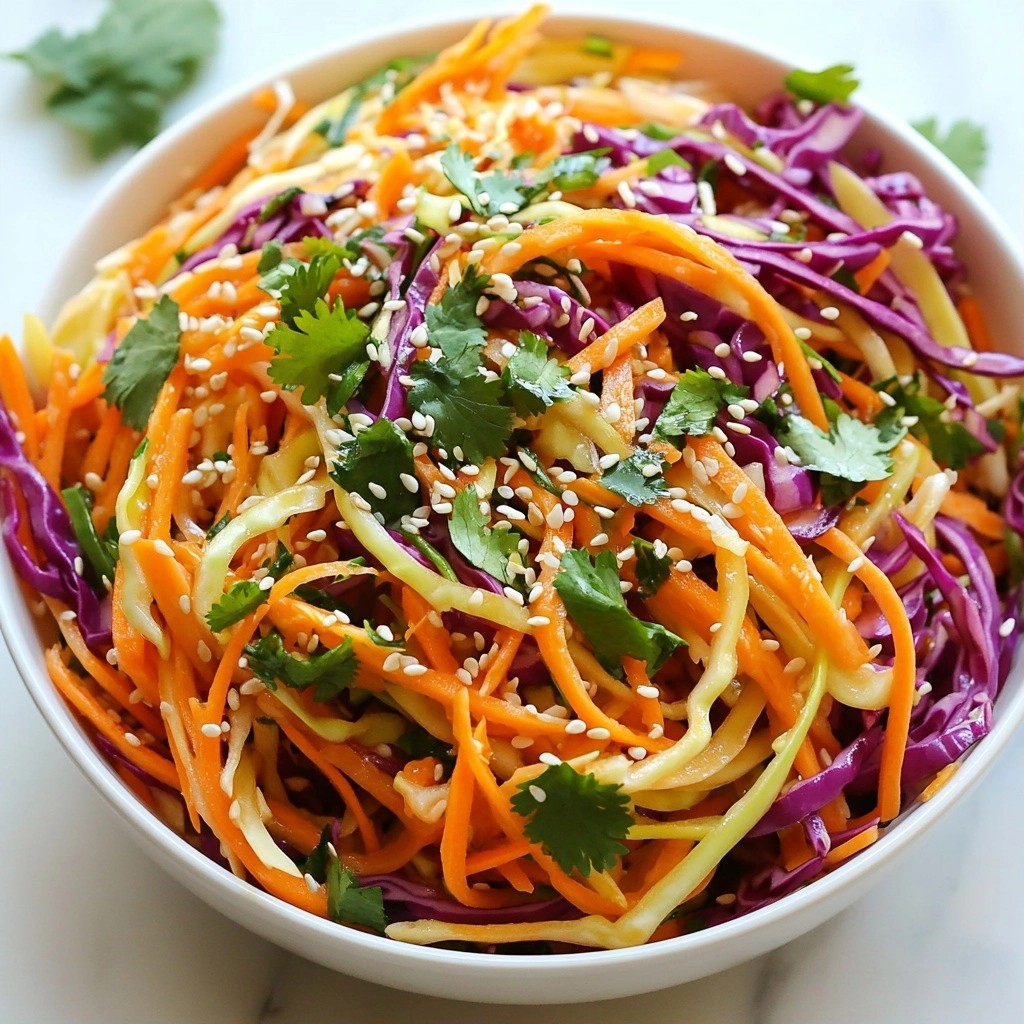 Quick Side Dish Sesame Ginger Carrot Slaw Delight