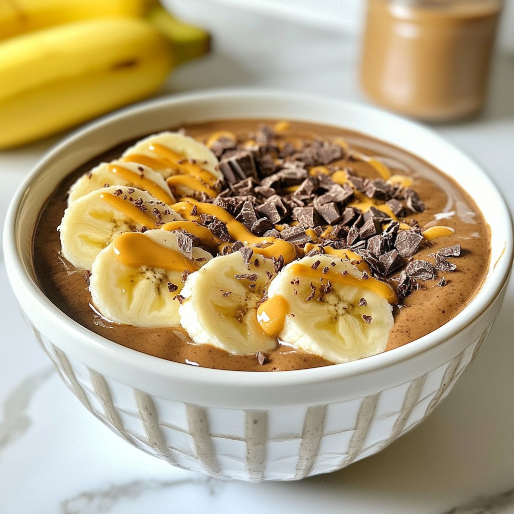 Chocolate Peanut Butter Banana Smoothie Delightful Mix
