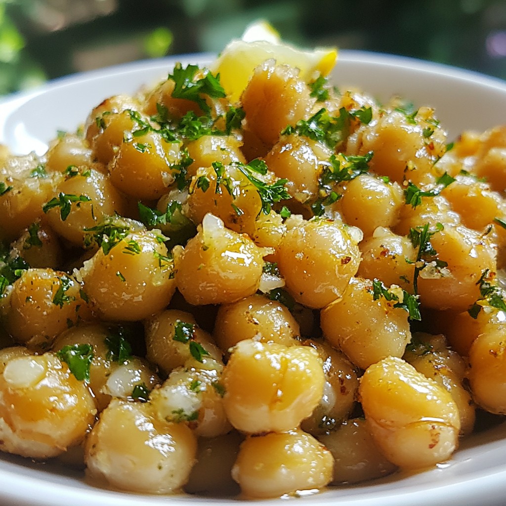 Easy Crispy Garlic Butter Chickpeas Delicious Snack