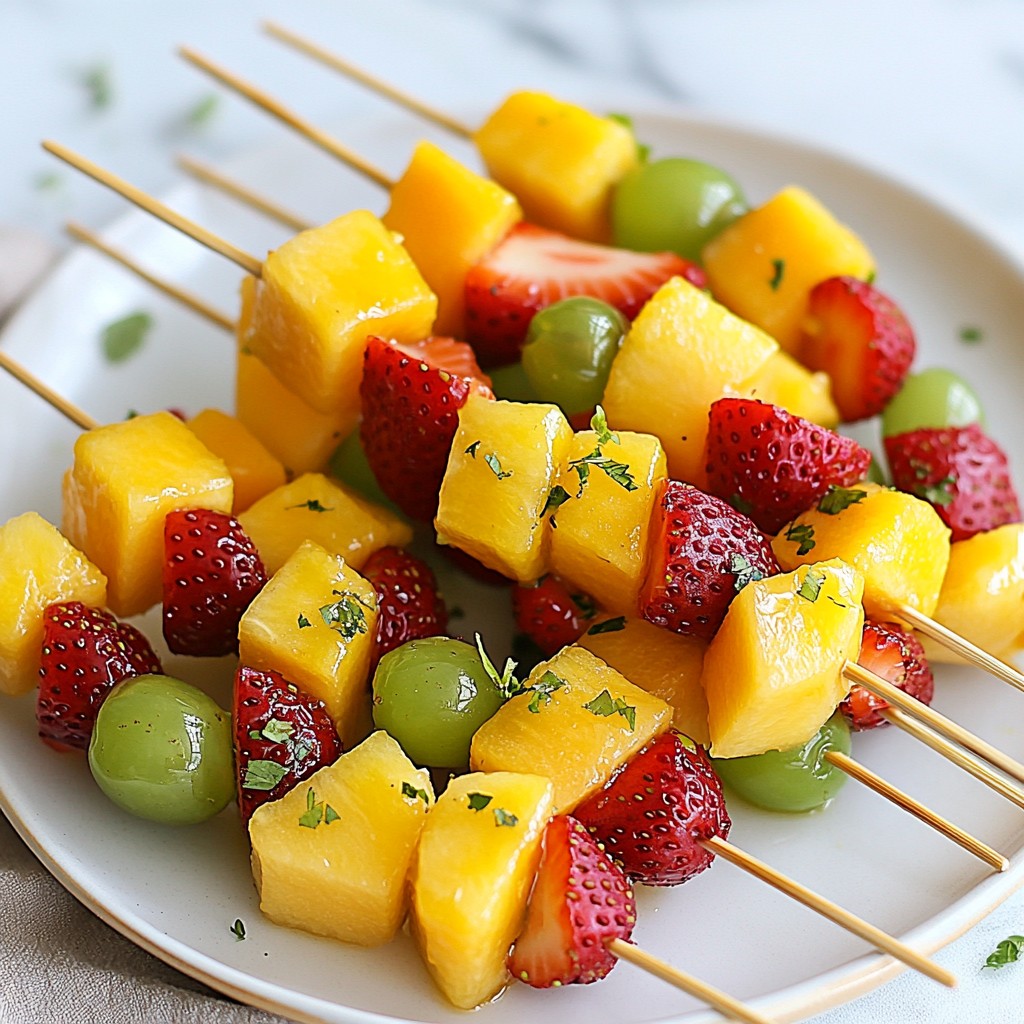 Honey Lime Fruit Kabobs Refreshing Summer Treat