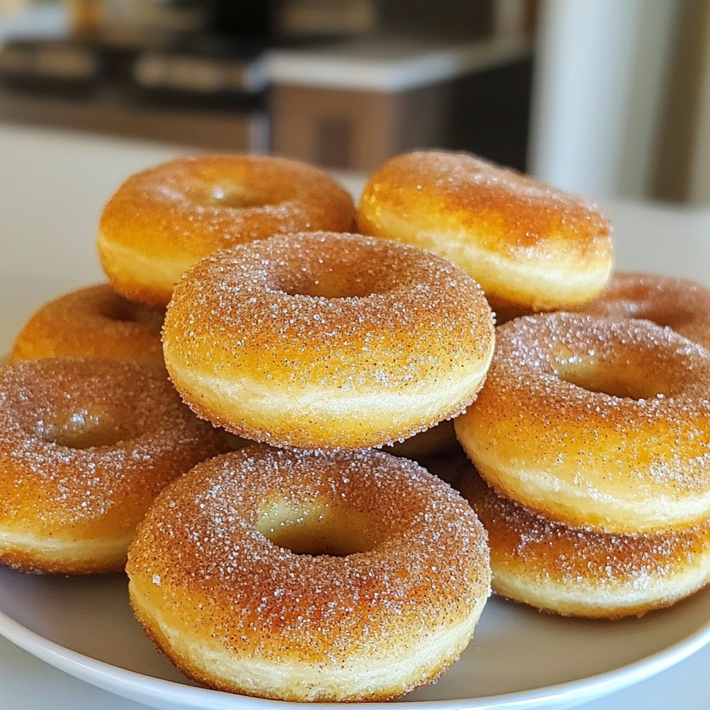 Cinnamon Sugar Banana Donuts Soft Delightful Treat