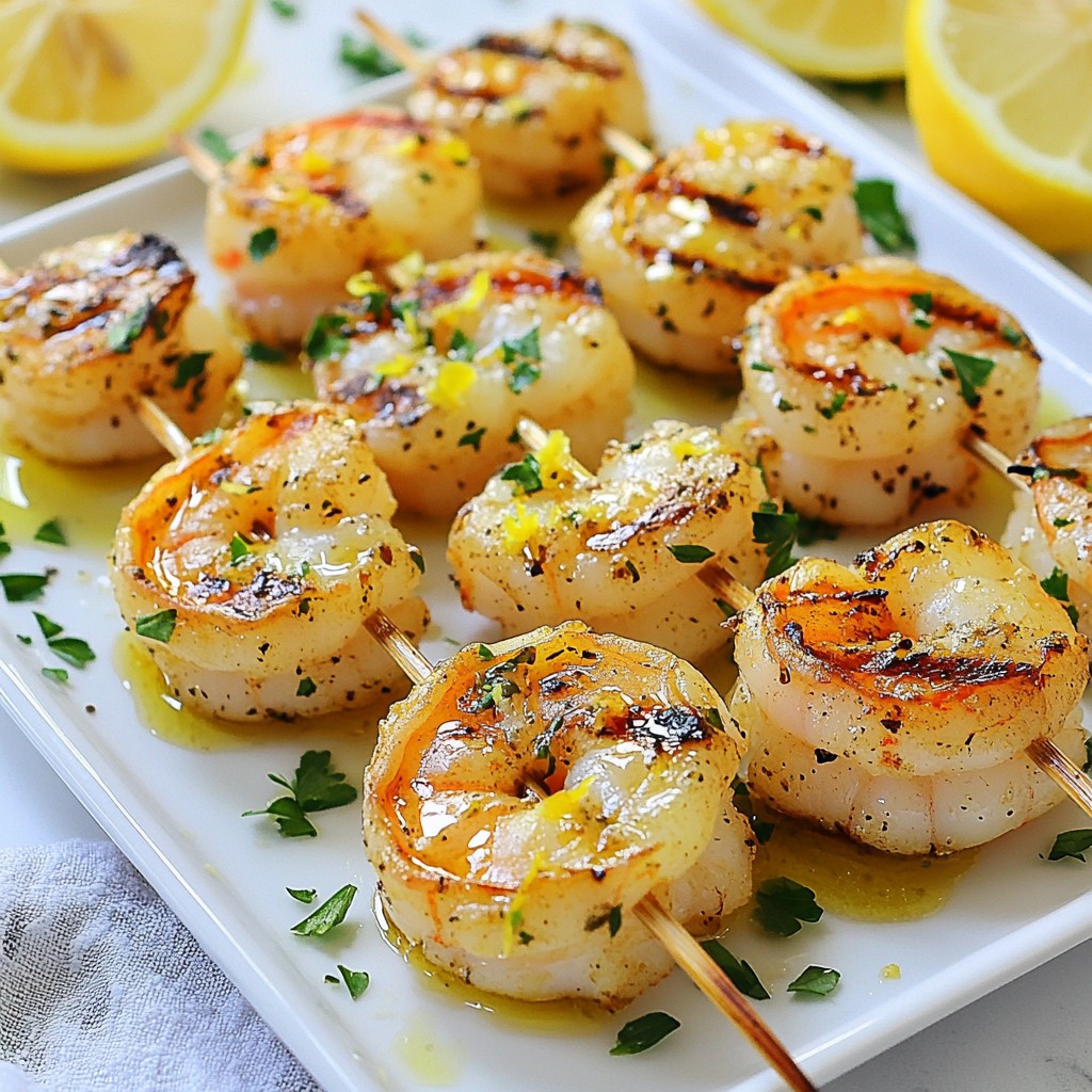 Lemon Garlic Shrimp Skewers Simple and Tasty Meal