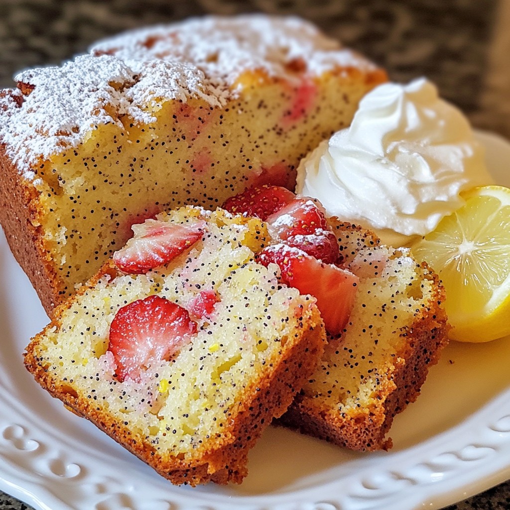 Strawberry Lemon Poppy Seed Bread Deliciously Fresh