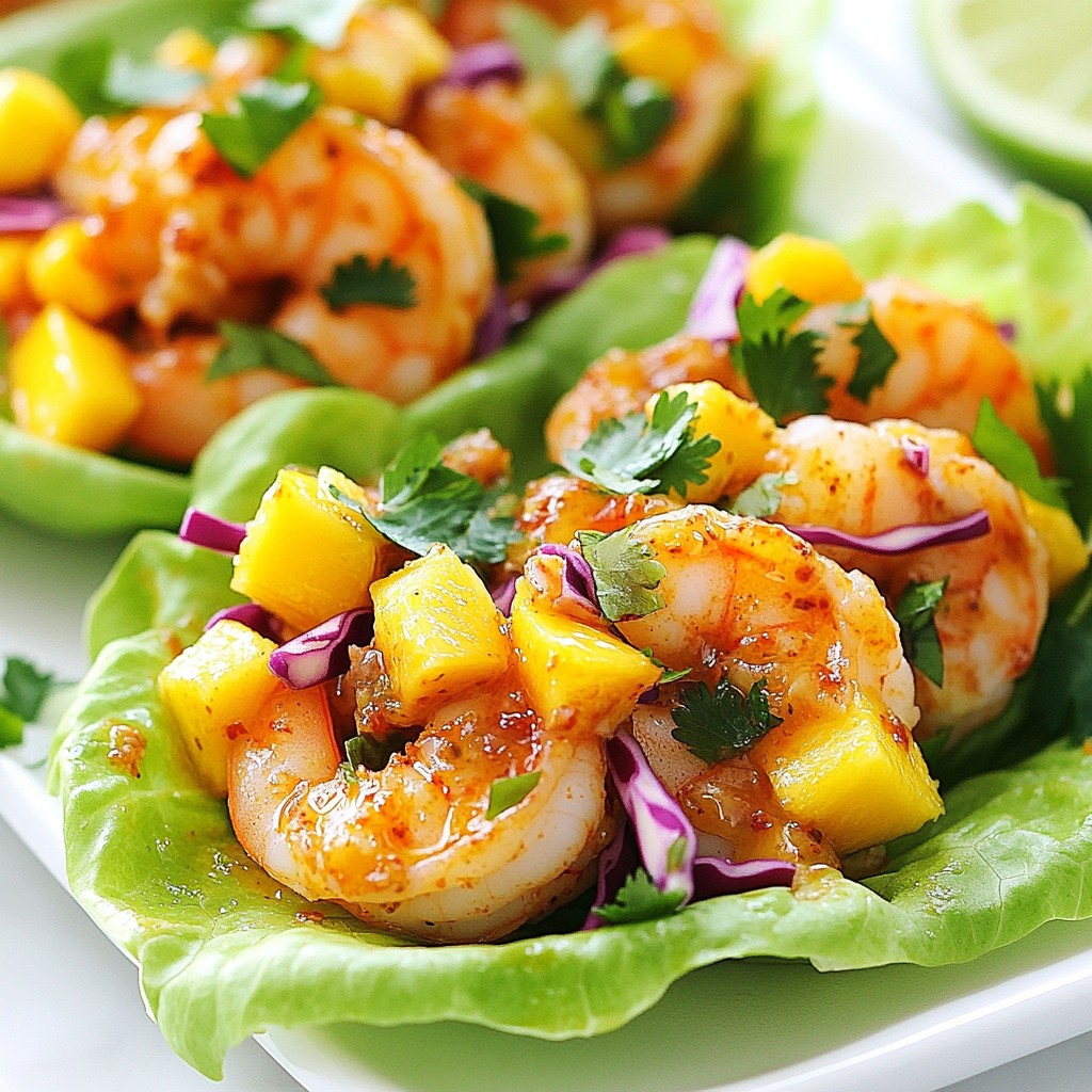 Chili Mango Shrimp Lettuce Cups Easy and Fresh Meal