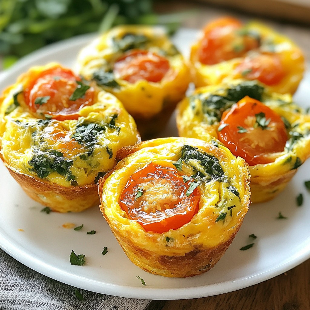 Effortless Spinach Tomato Omelette Muffins Recipe