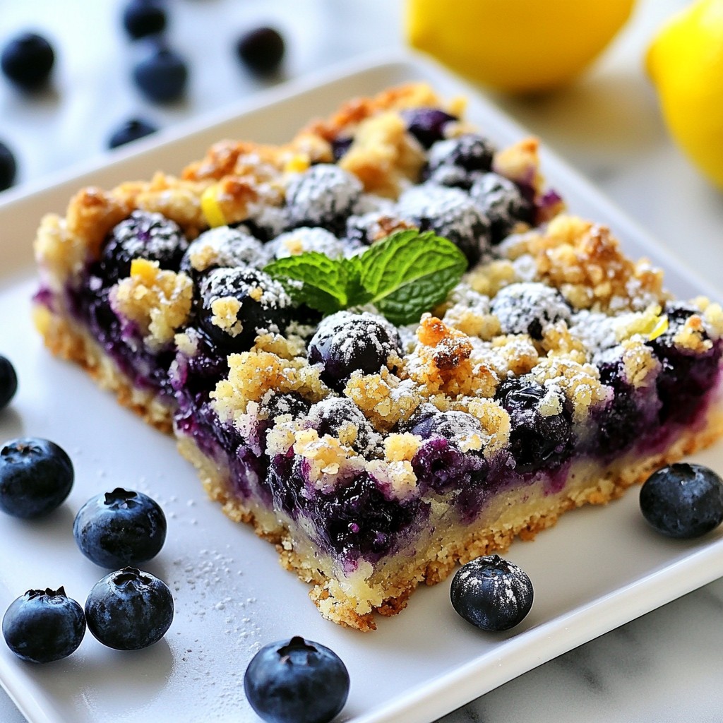 Blueberry Lemon Crumble Bars Easy Delightful Treat