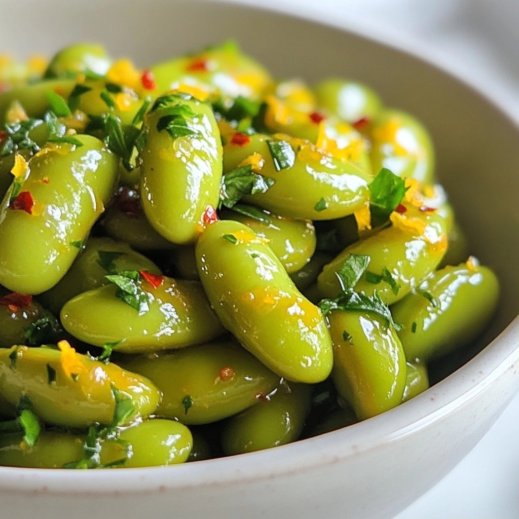 Tangy Easy Side Dish Lemon Garlic Edamame Recipe