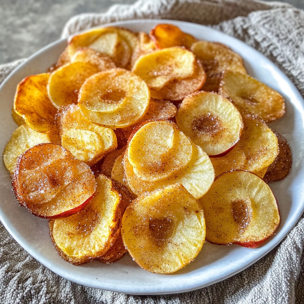 Simple Cinnamon Sugar Baked Apple Chips Delight