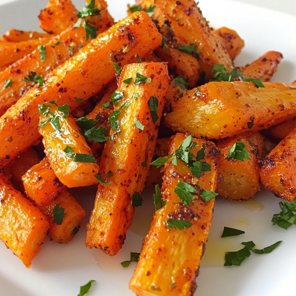 Quick Easy Side Dish Spicy Roasted Carrot Sticks