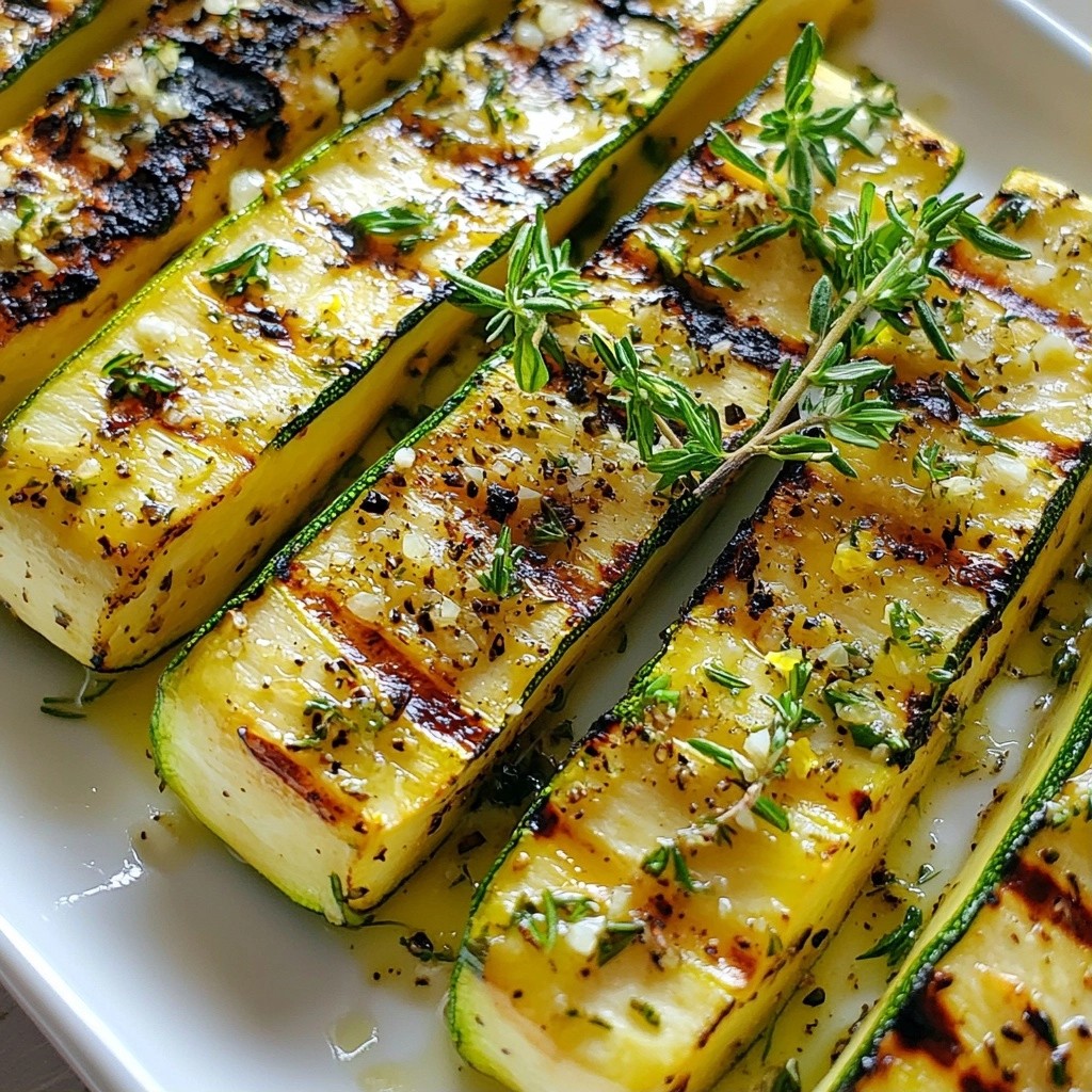 Quick Side Dish Herb Infused Grilled Zucchini Delicious