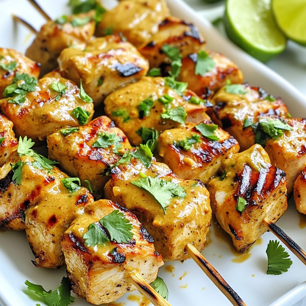 Thai Peanut Chicken Skewers Flavorful and Easy Recipe