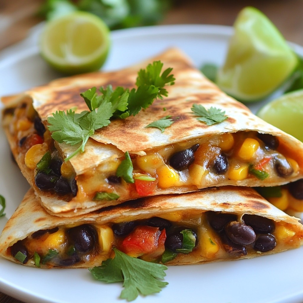Savory Black Bean & Corn Quesadilla Delight