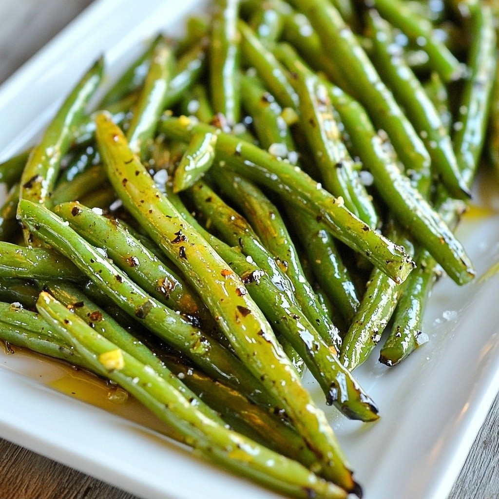 Quick Side Dish Roasted Garlic Green Beans Delightful