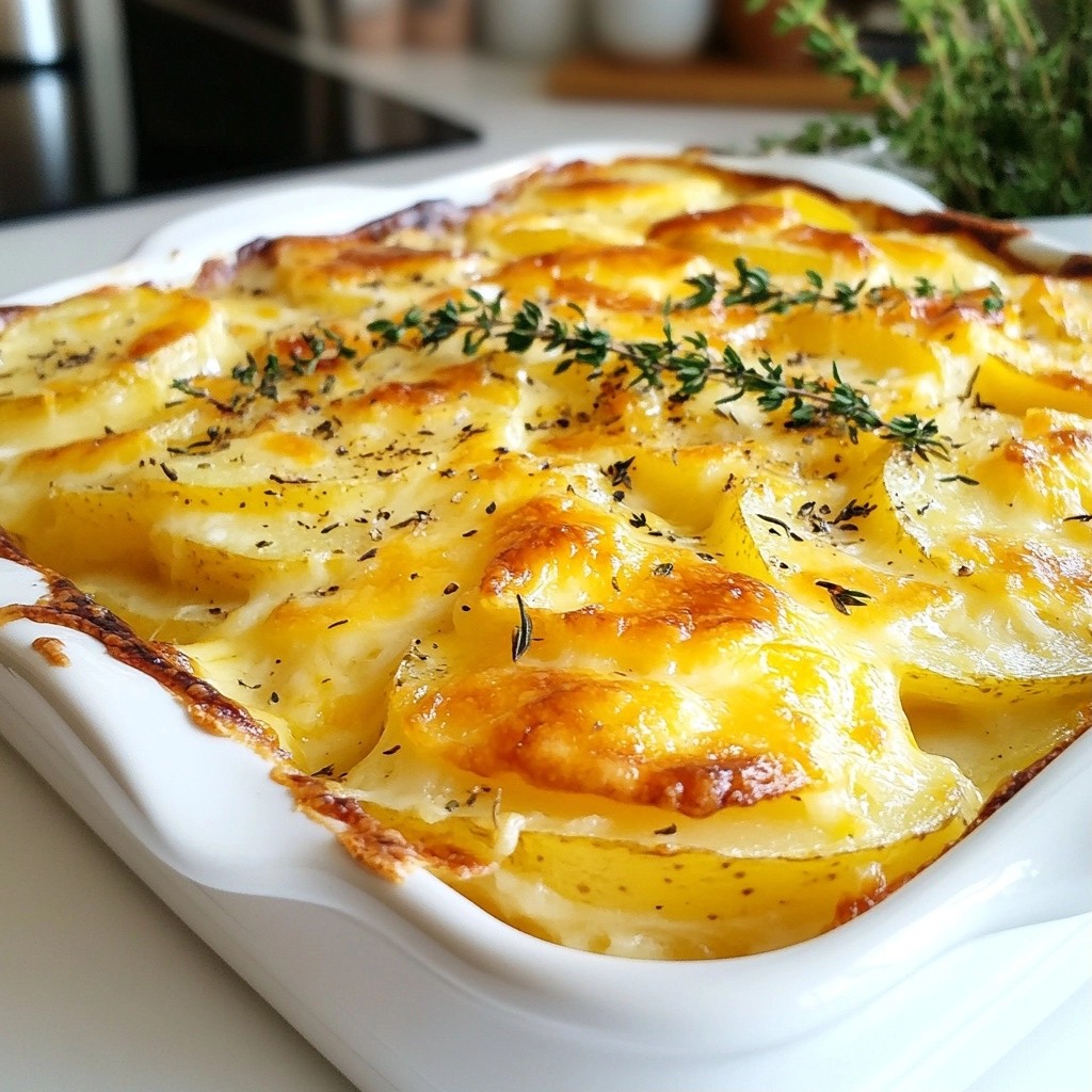 Cheesy Easy Side Dish Au Gratin Potatoes Delight