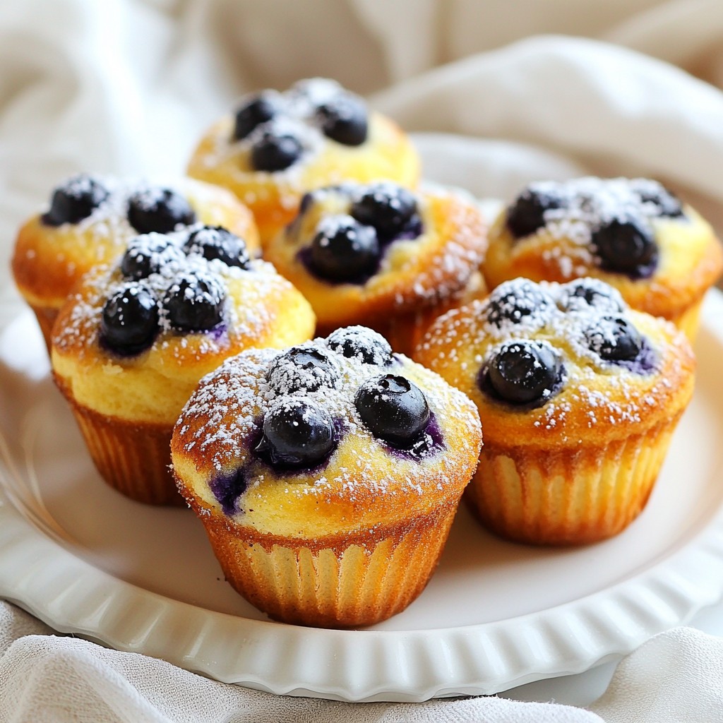 Fluffy Quick Blueberry Pancake Muffins Simple Recipe