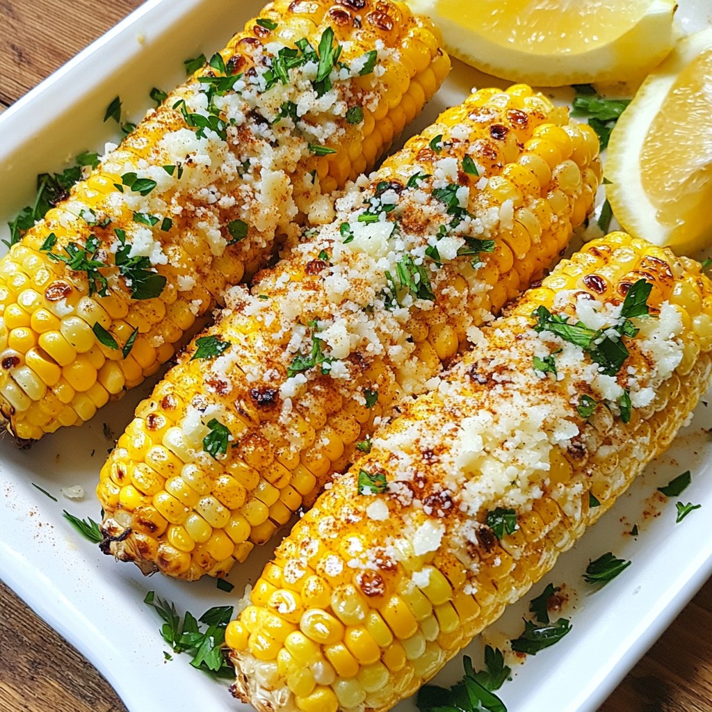 Garlic Butter Parmesan Corn on the Cob Delight