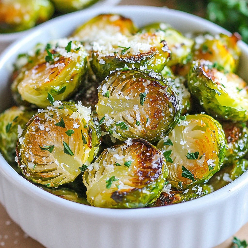 Garlic Herb Roasted Brussels Sprouts Easy Side Dish