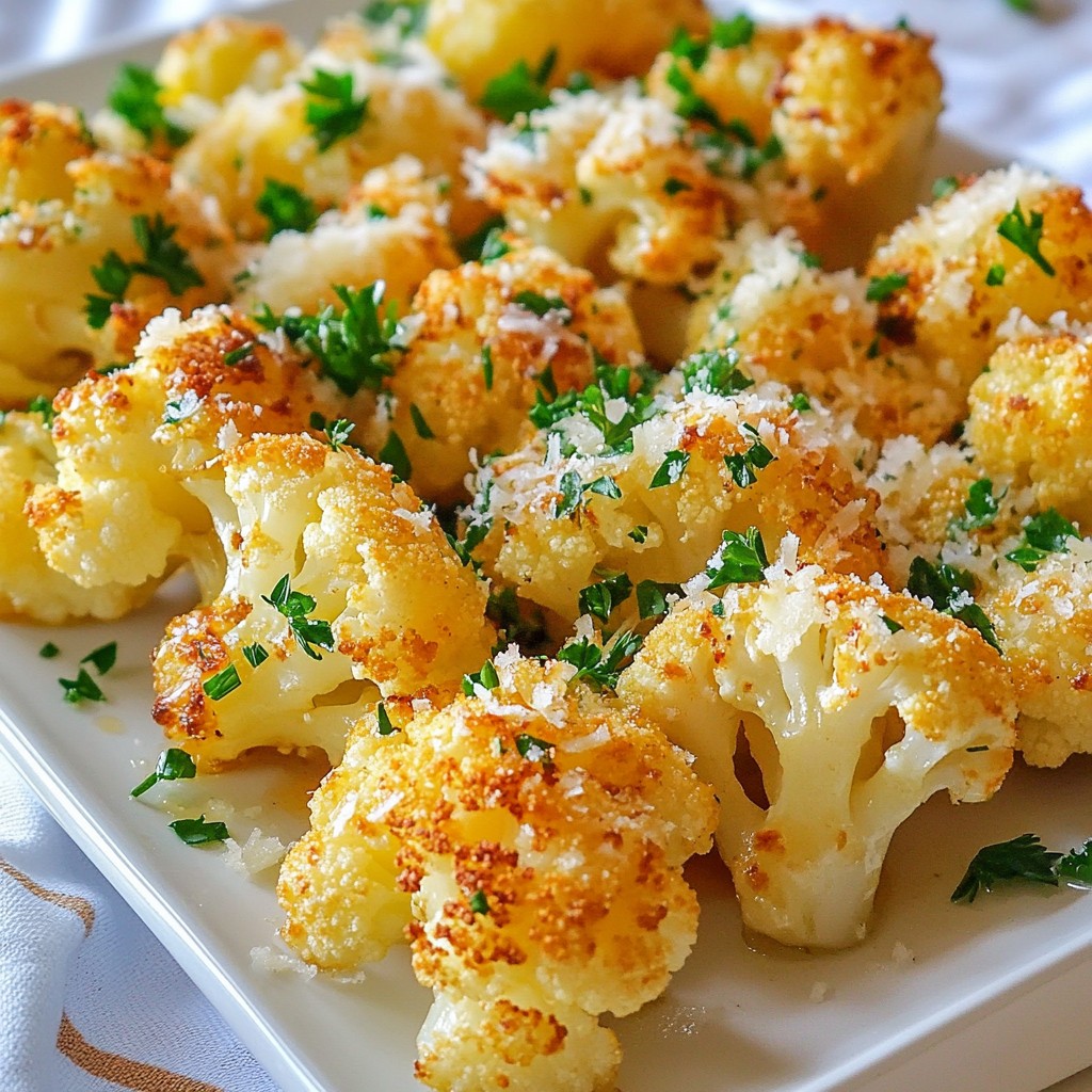 Roasted Garlic Parmesan Cauliflower Flavorful Dish