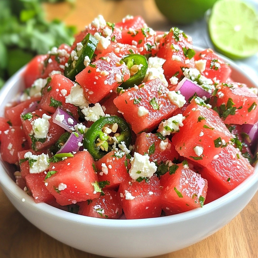 Tangy Side Dish Cilantro Lime Watermelon Salad Delight