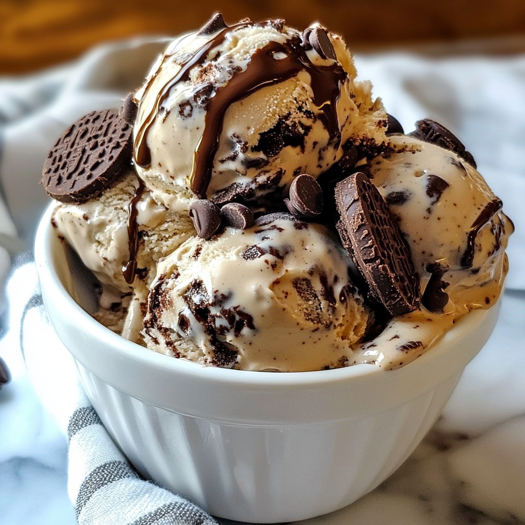 Mocha Cookies & Cream Ice Cream Indulgent Delight