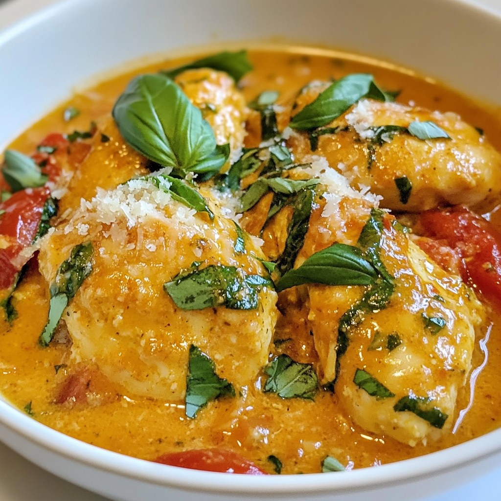 Creamy Tomato Basil Chicken Savory Dinner Delight