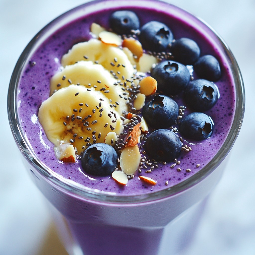 Blueberry Almond Smoothie Healthy and Simple Recipe