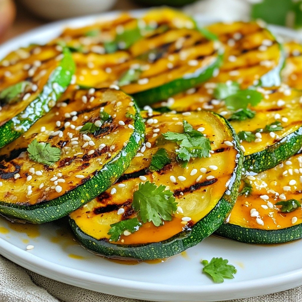 Easy Side Dish Sweet Chili Grilled Zucchini Delight