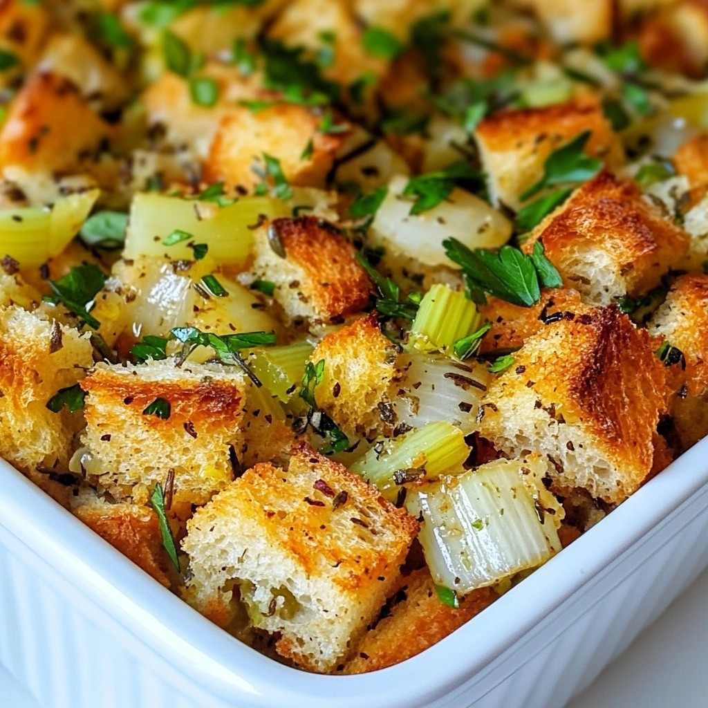 Savory Easy Side Dish Sage and Herb Stuffing Recipe